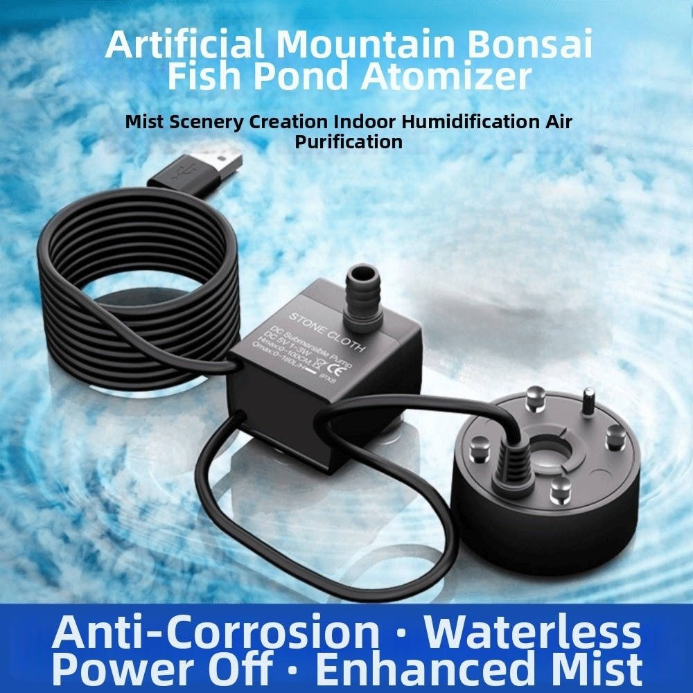 Water Pump Submersible Mini - Generador de Niebla 2 en 1